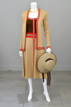1970s Mod Retro Color Block Knit Dress by Crissa