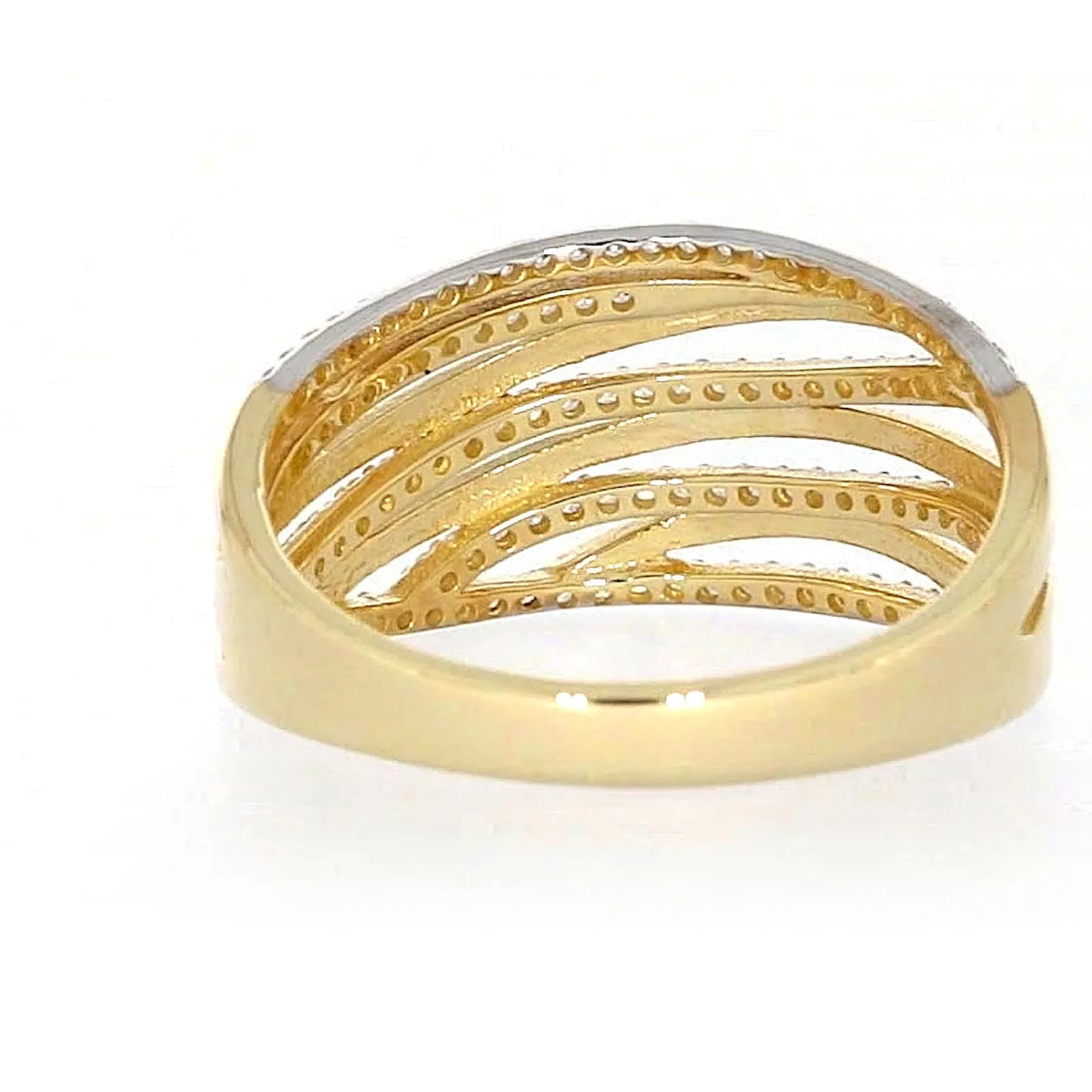 9ct Yellow Gold Cubic Zirconia Ring