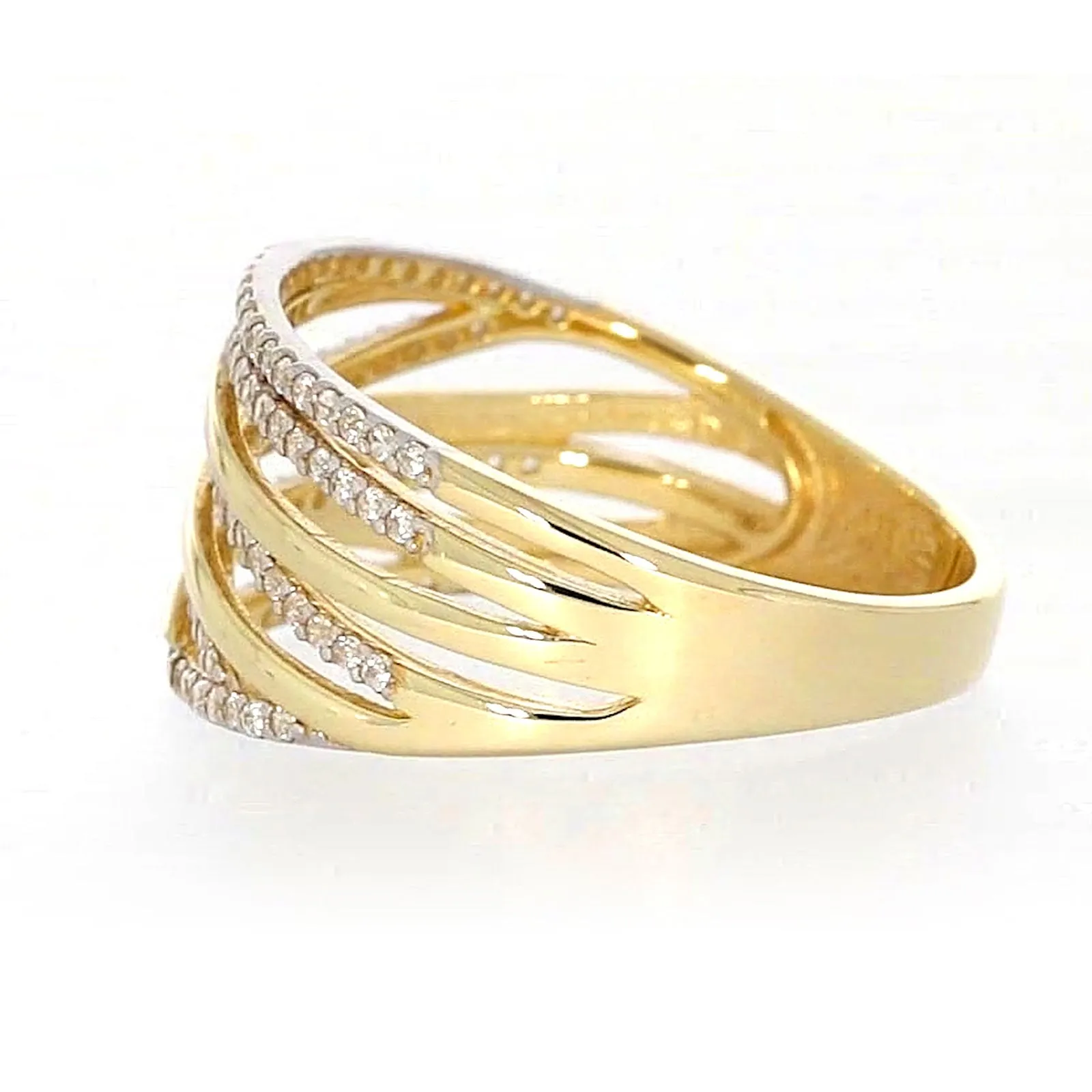 9ct Yellow Gold Cubic Zirconia Ring