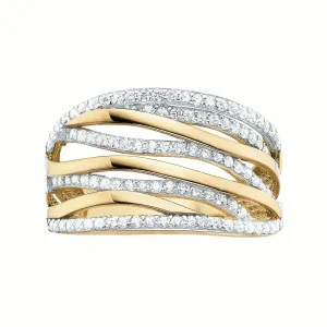 9ct Yellow Gold Cubic Zirconia Ring