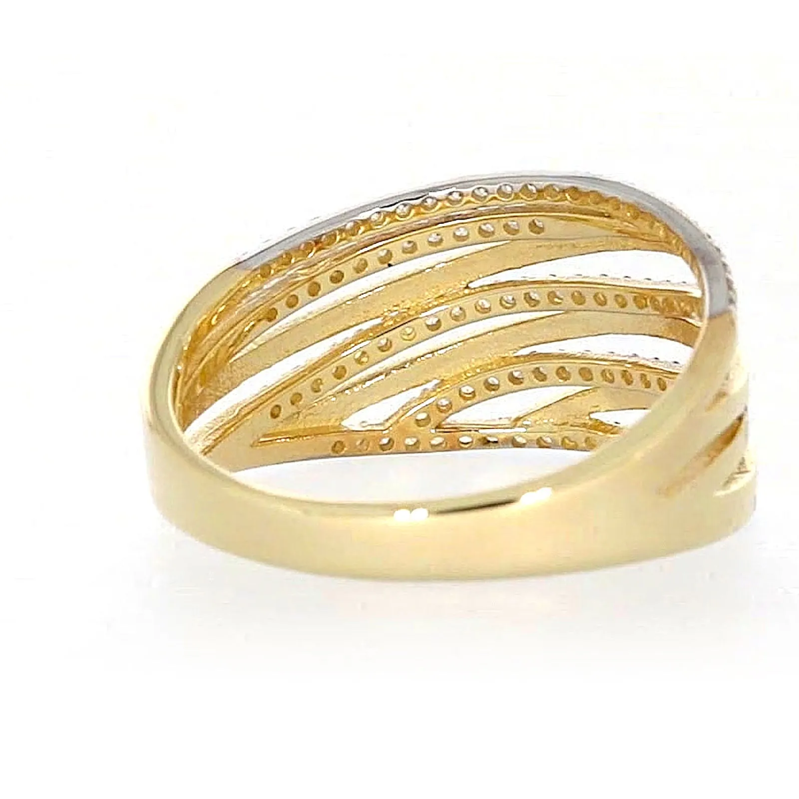 9ct Yellow Gold Cubic Zirconia Ring