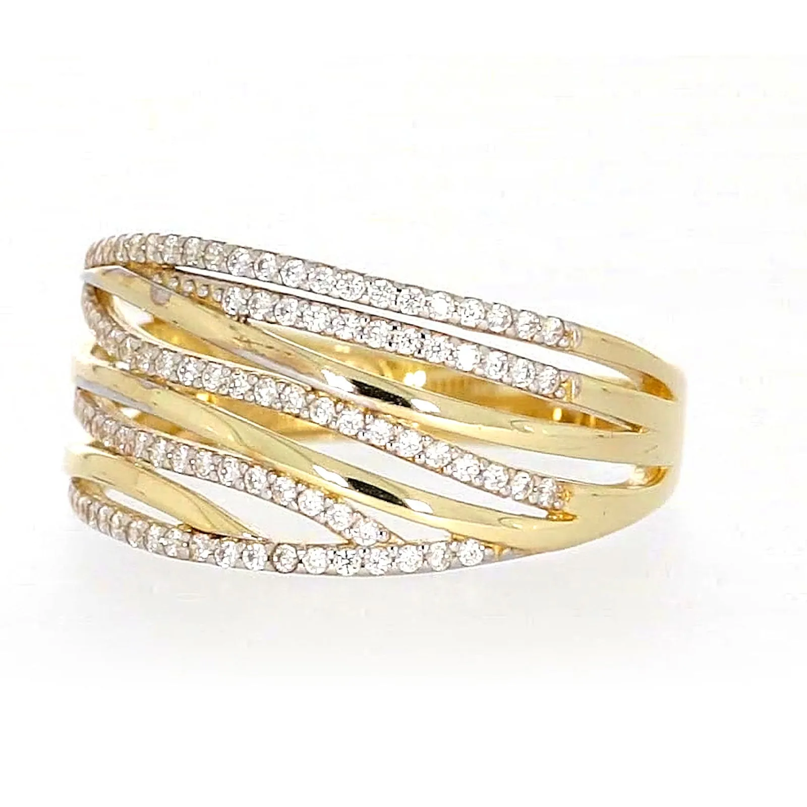 9ct Yellow Gold Cubic Zirconia Ring