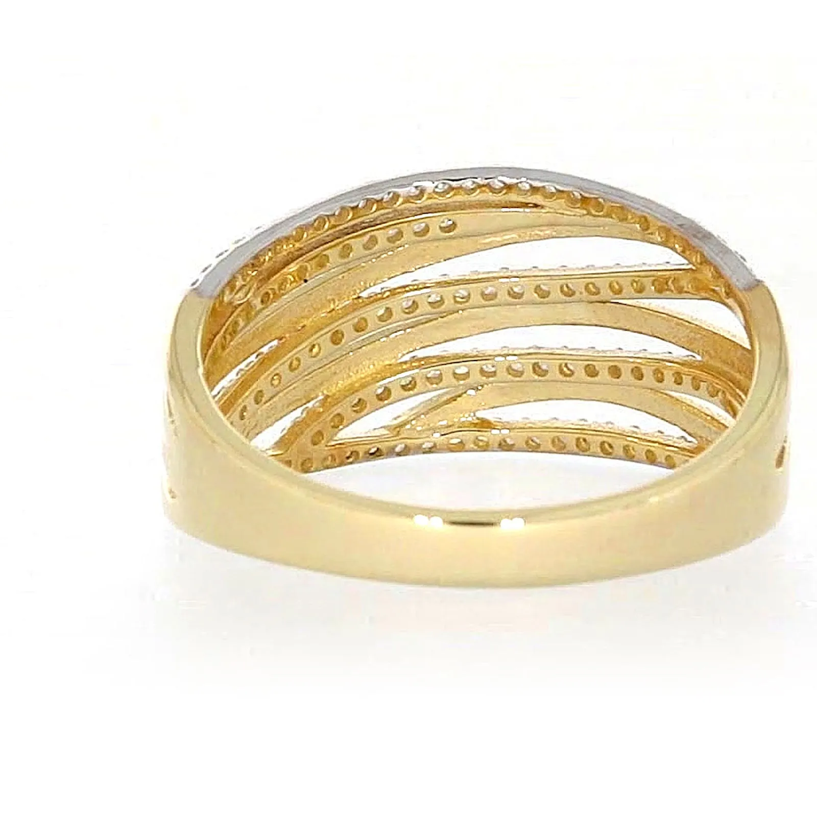 9ct Yellow Gold Cubic Zirconia Ring