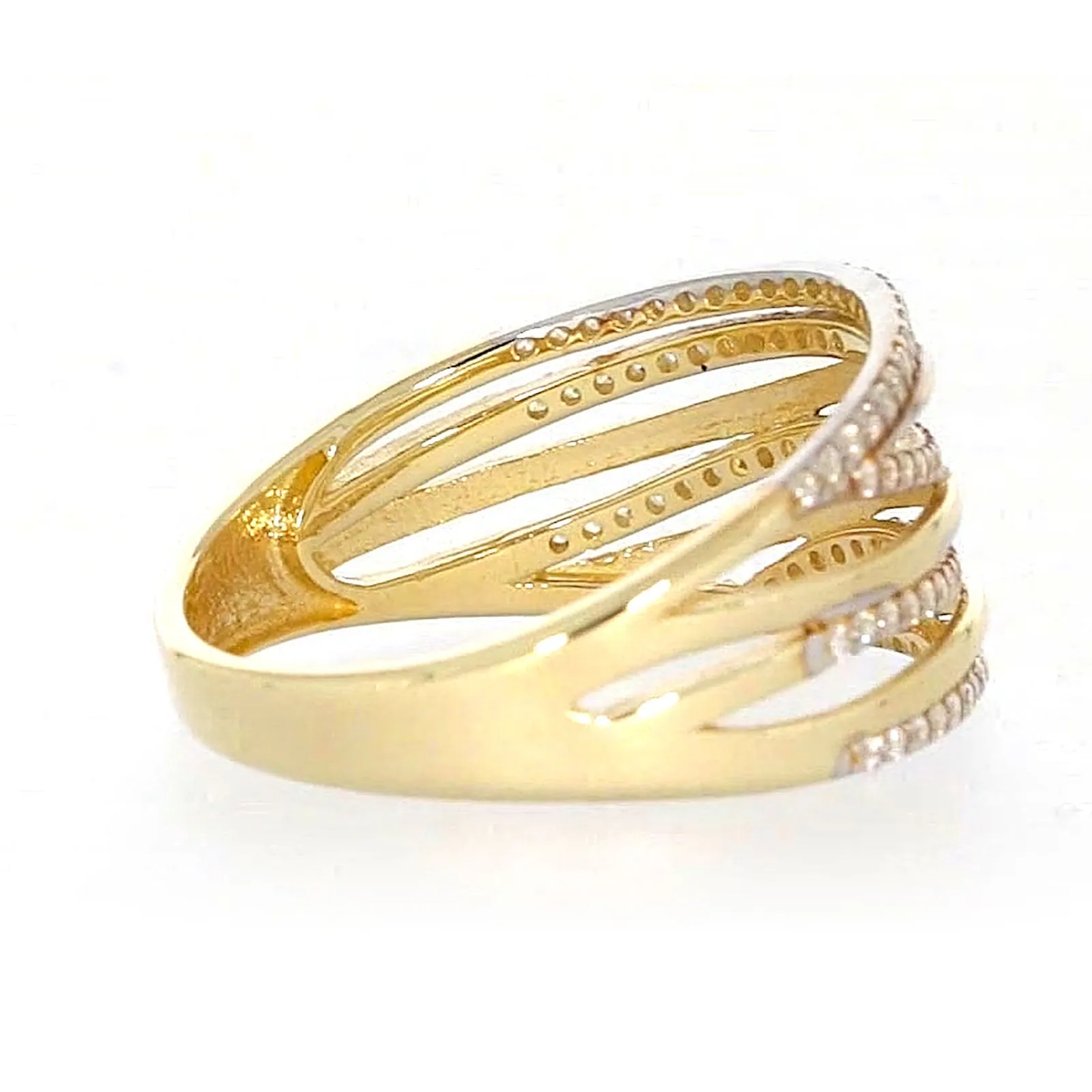 9ct Yellow Gold Cubic Zirconia Ring