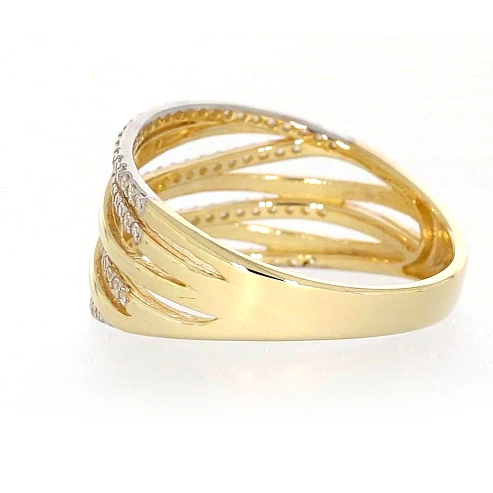 9ct Yellow Gold Cubic Zirconia Ring