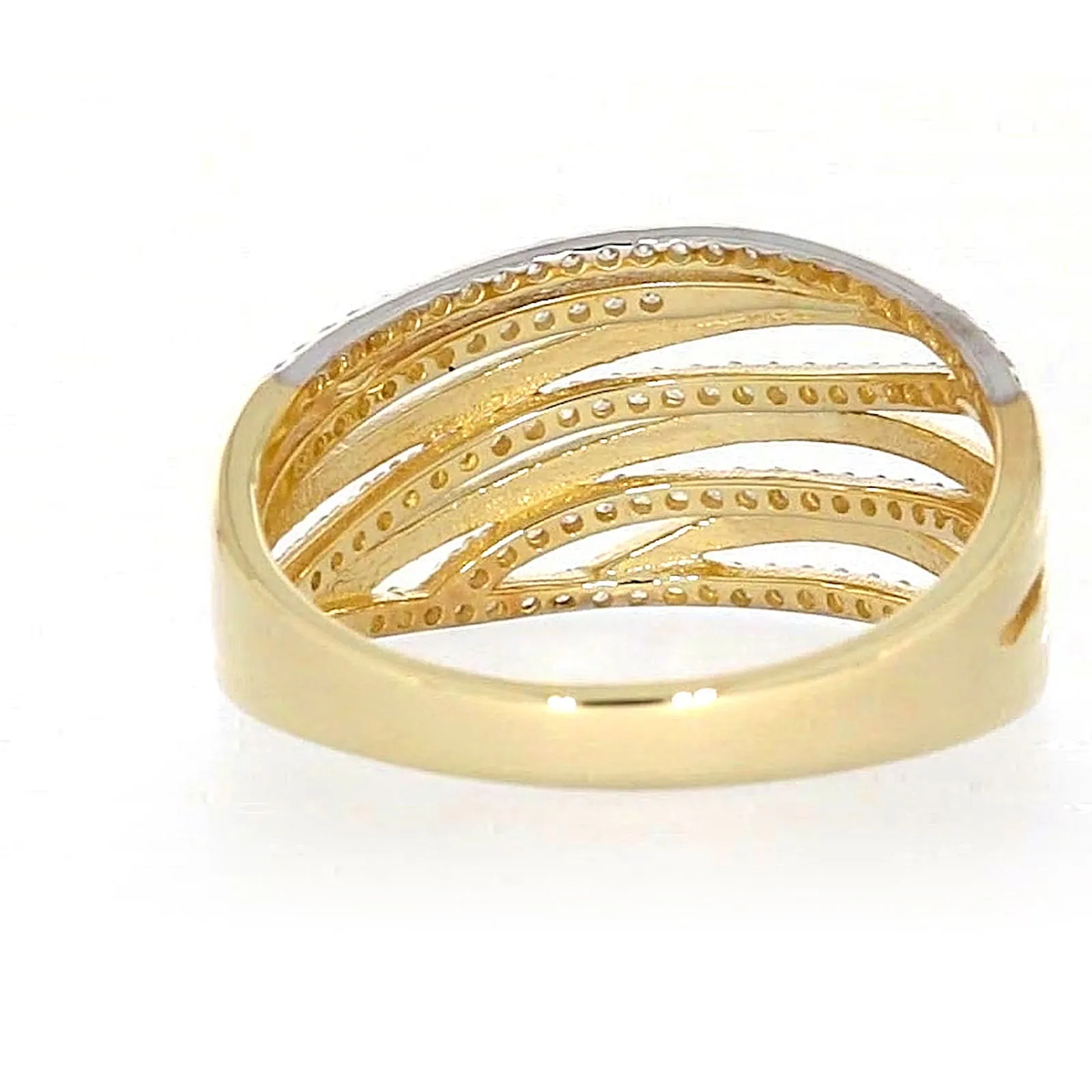 9ct Yellow Gold Cubic Zirconia Ring