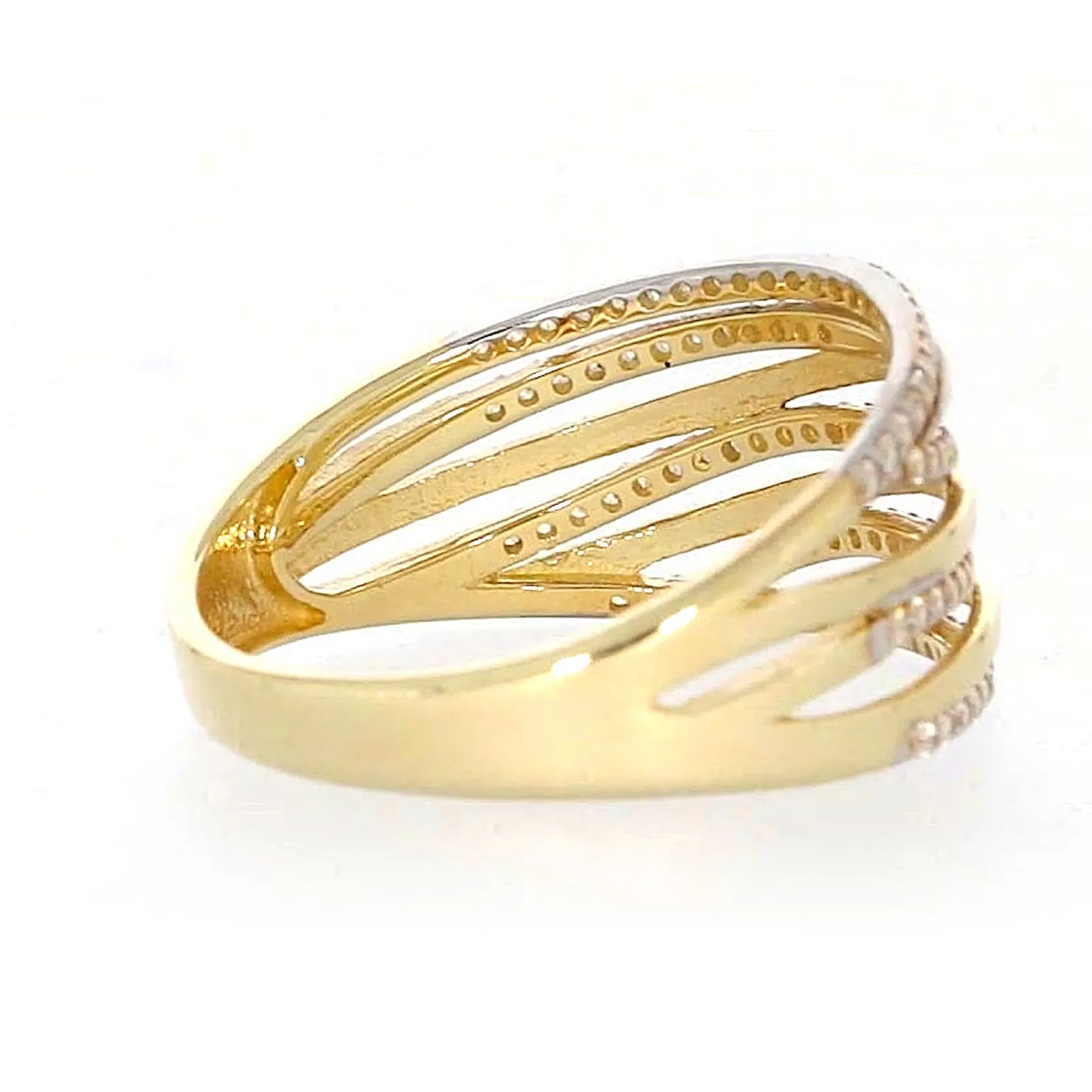 9ct Yellow Gold Cubic Zirconia Ring