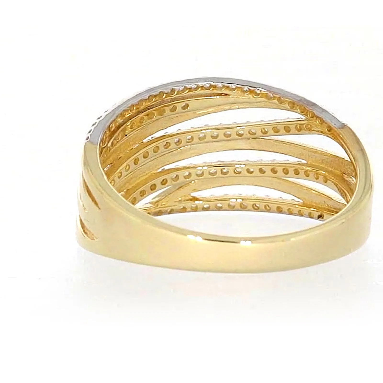 9ct Yellow Gold Cubic Zirconia Ring