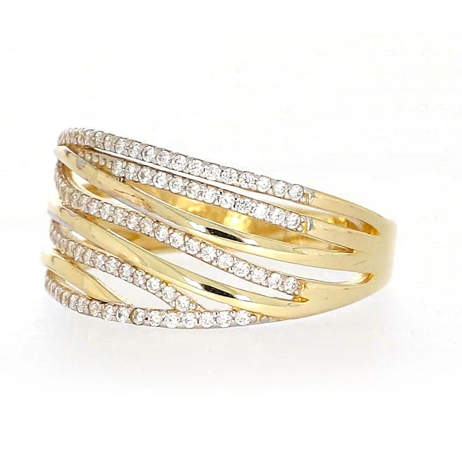 9ct Yellow Gold Cubic Zirconia Ring