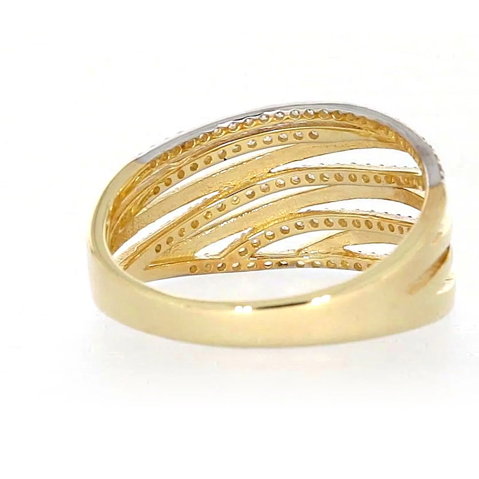 9ct Yellow Gold Cubic Zirconia Ring