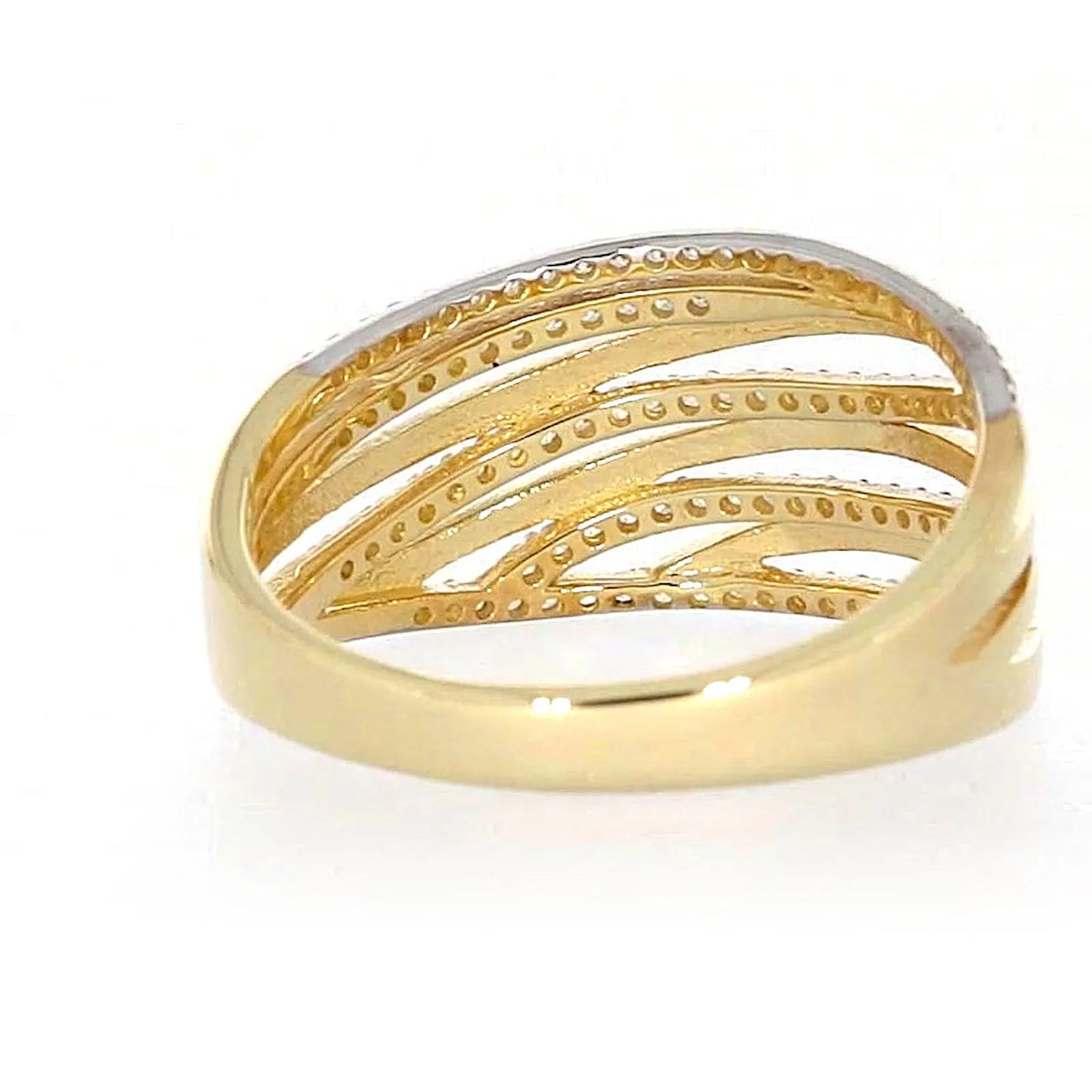 9ct Yellow Gold Cubic Zirconia Ring