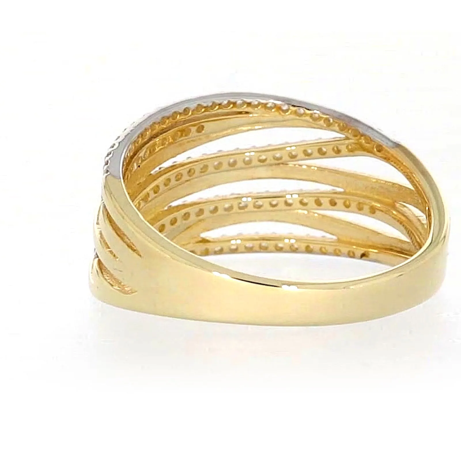 9ct Yellow Gold Cubic Zirconia Ring