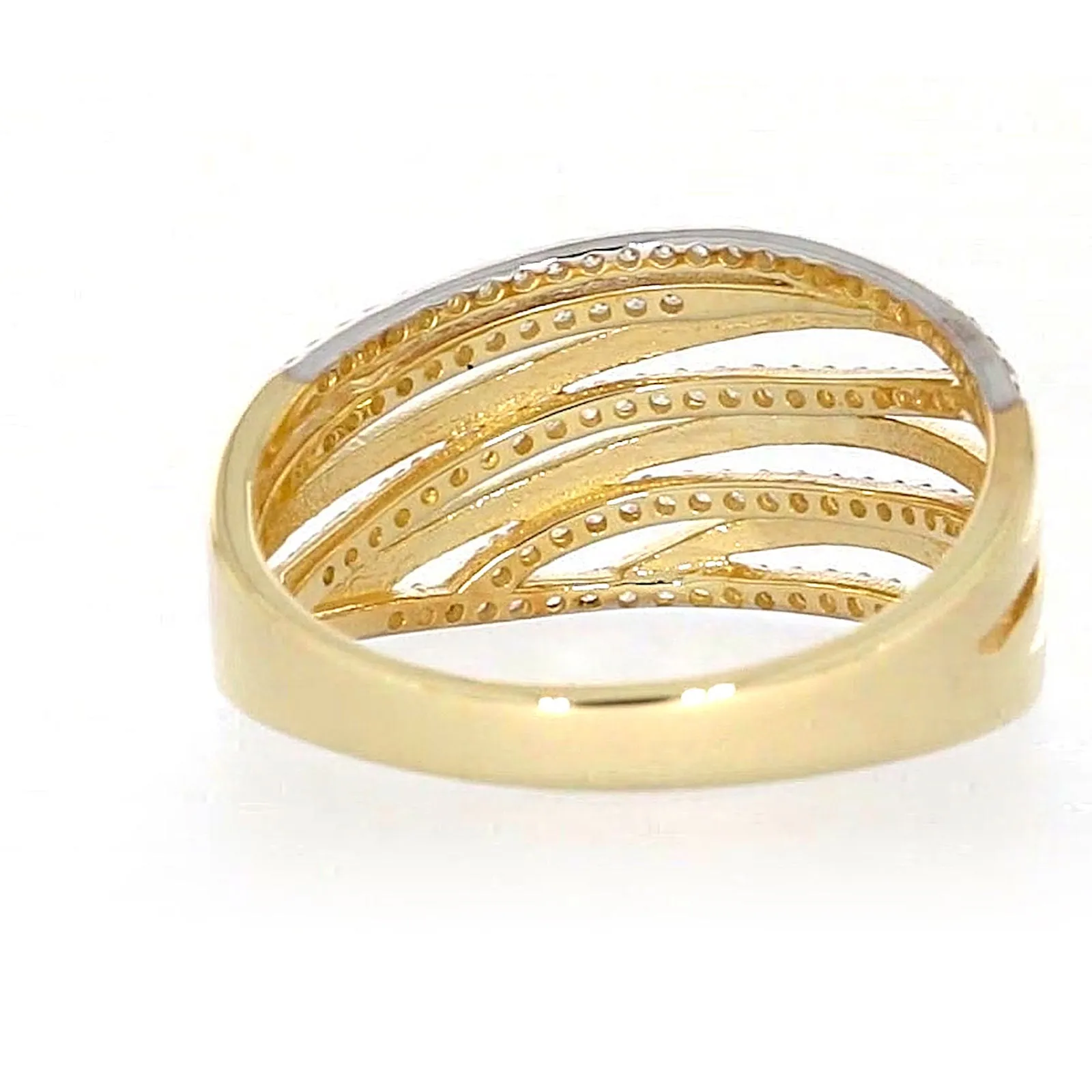 9ct Yellow Gold Cubic Zirconia Ring