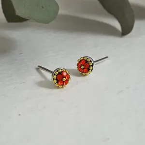 Allegra Tiny Saffron Stud Earrings