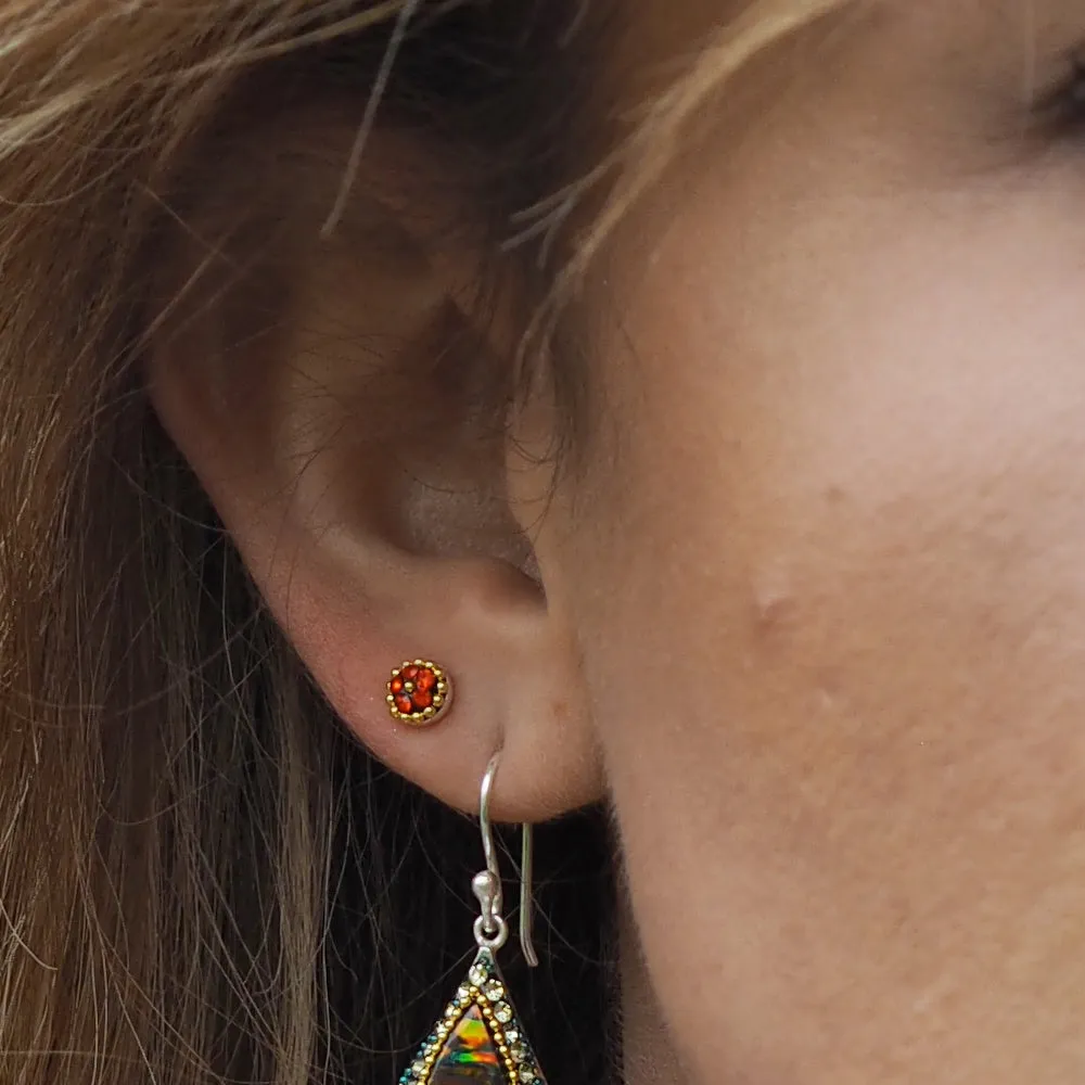 Allegra Tiny Saffron Stud Earrings