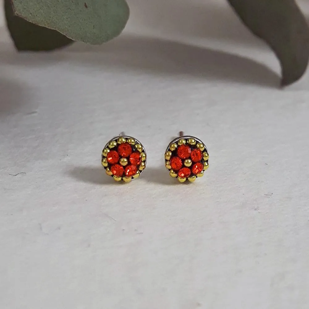 Allegra Tiny Saffron Stud Earrings