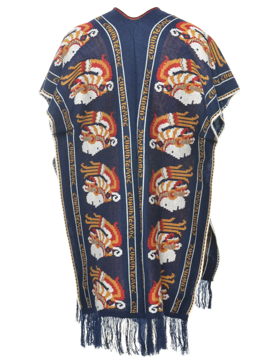 Animal Print Cape - L