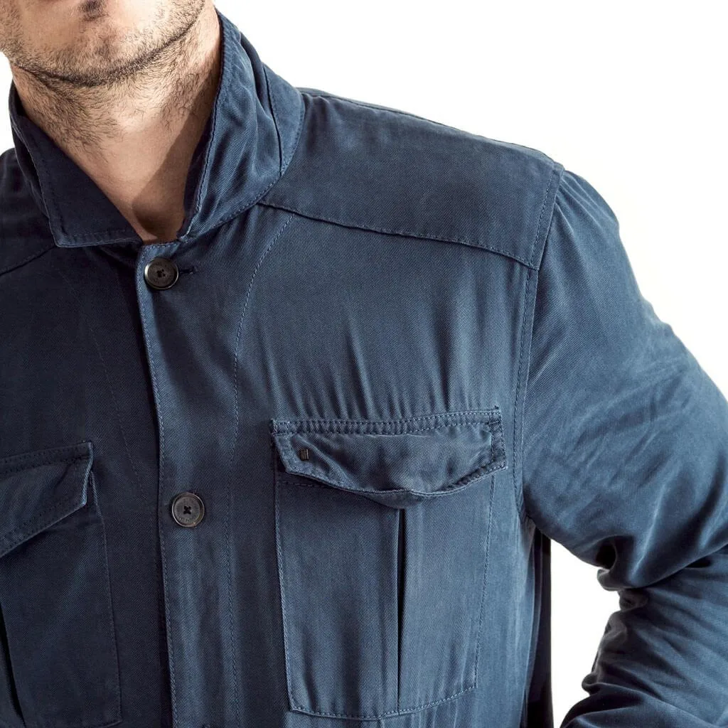 Arrow Shacket - Indigo