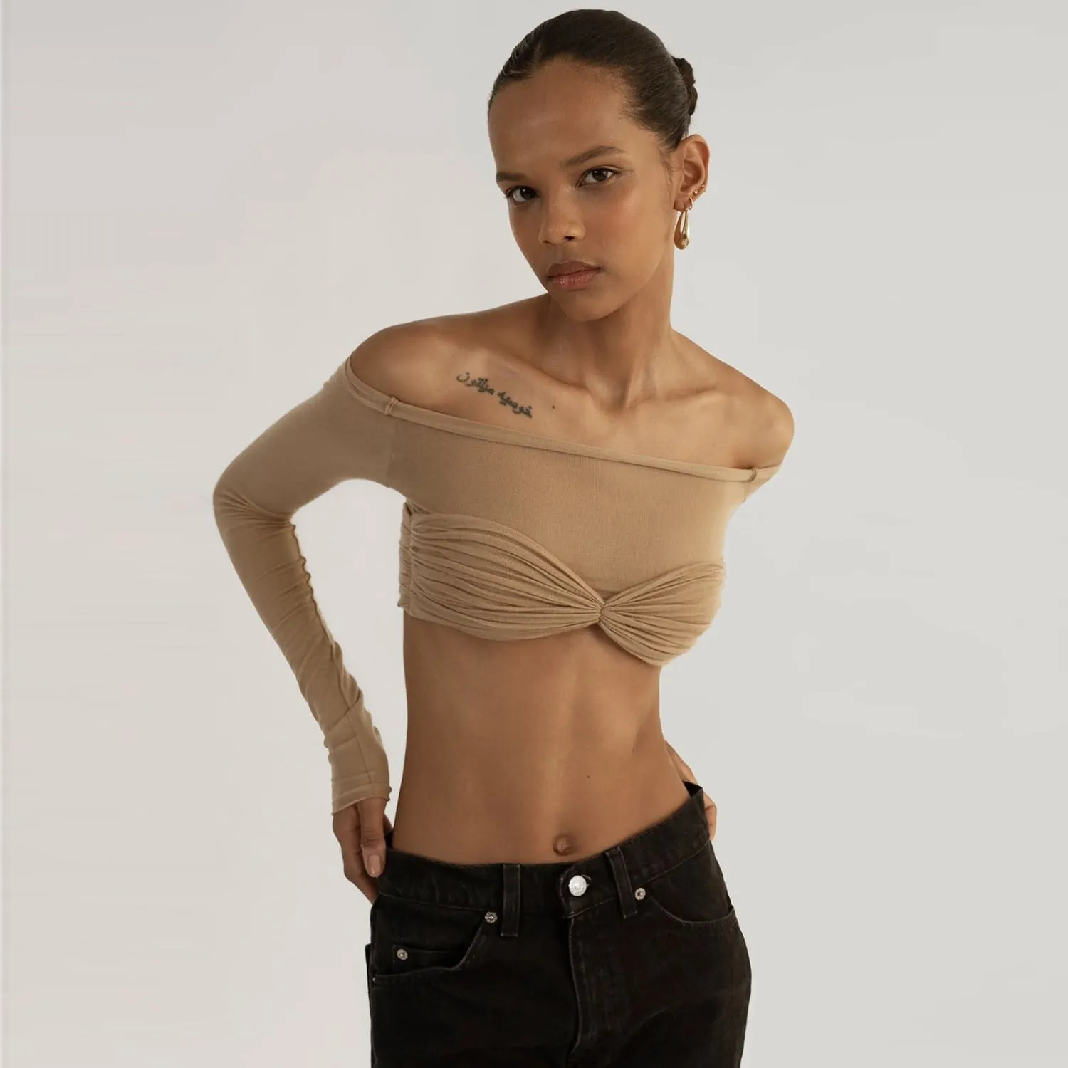 Brett Mesh Crop Top