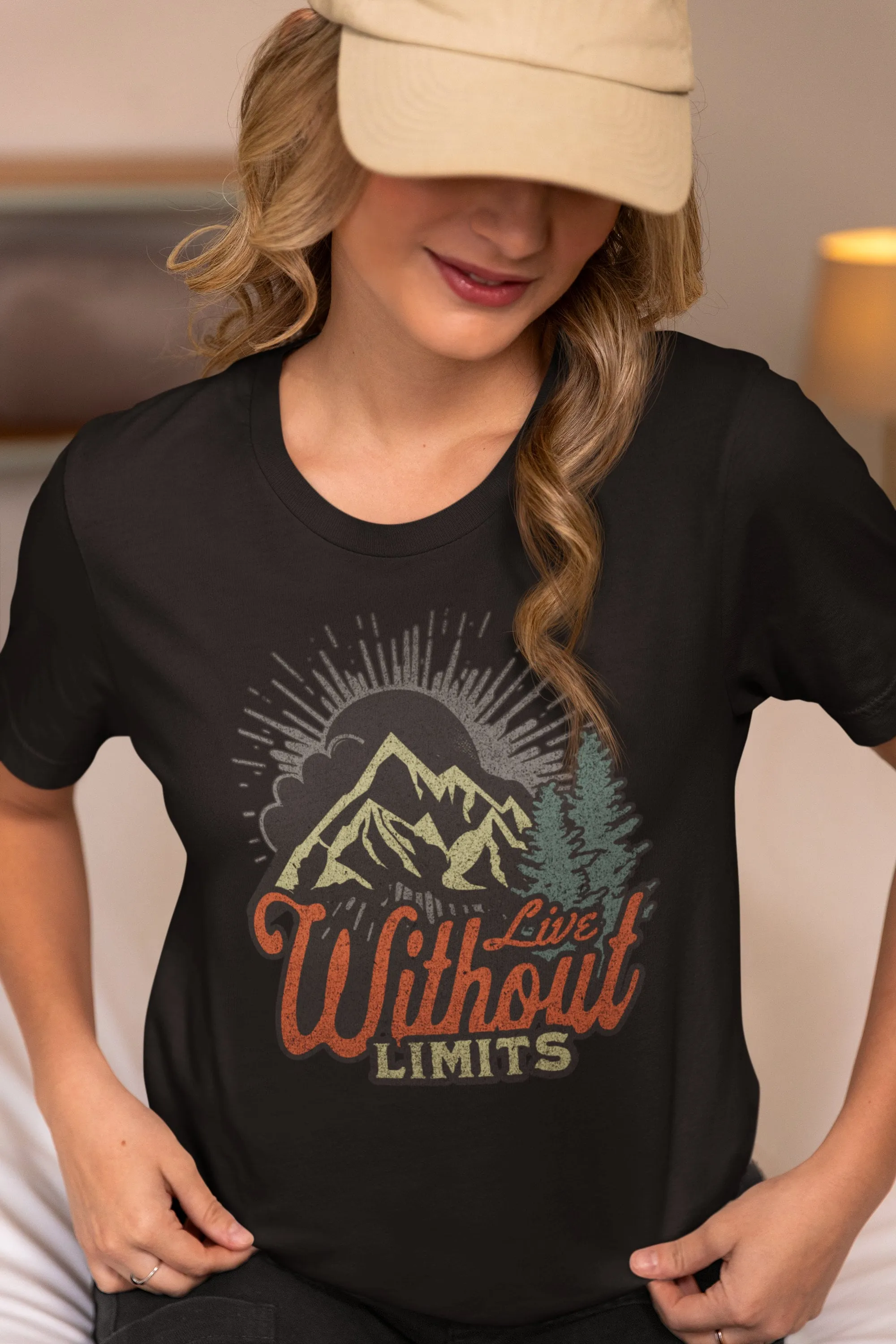 Camping Gift Shirt, Forest Themed Shirt, Tree Shirt, Adventure Is Calling, Sunset Themed Shirt, Wildlife Tee, Wilderness, Pine Tree