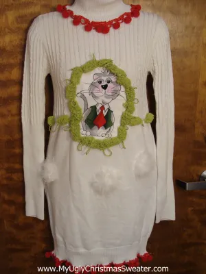 Christmas Dress with Cat and Lights