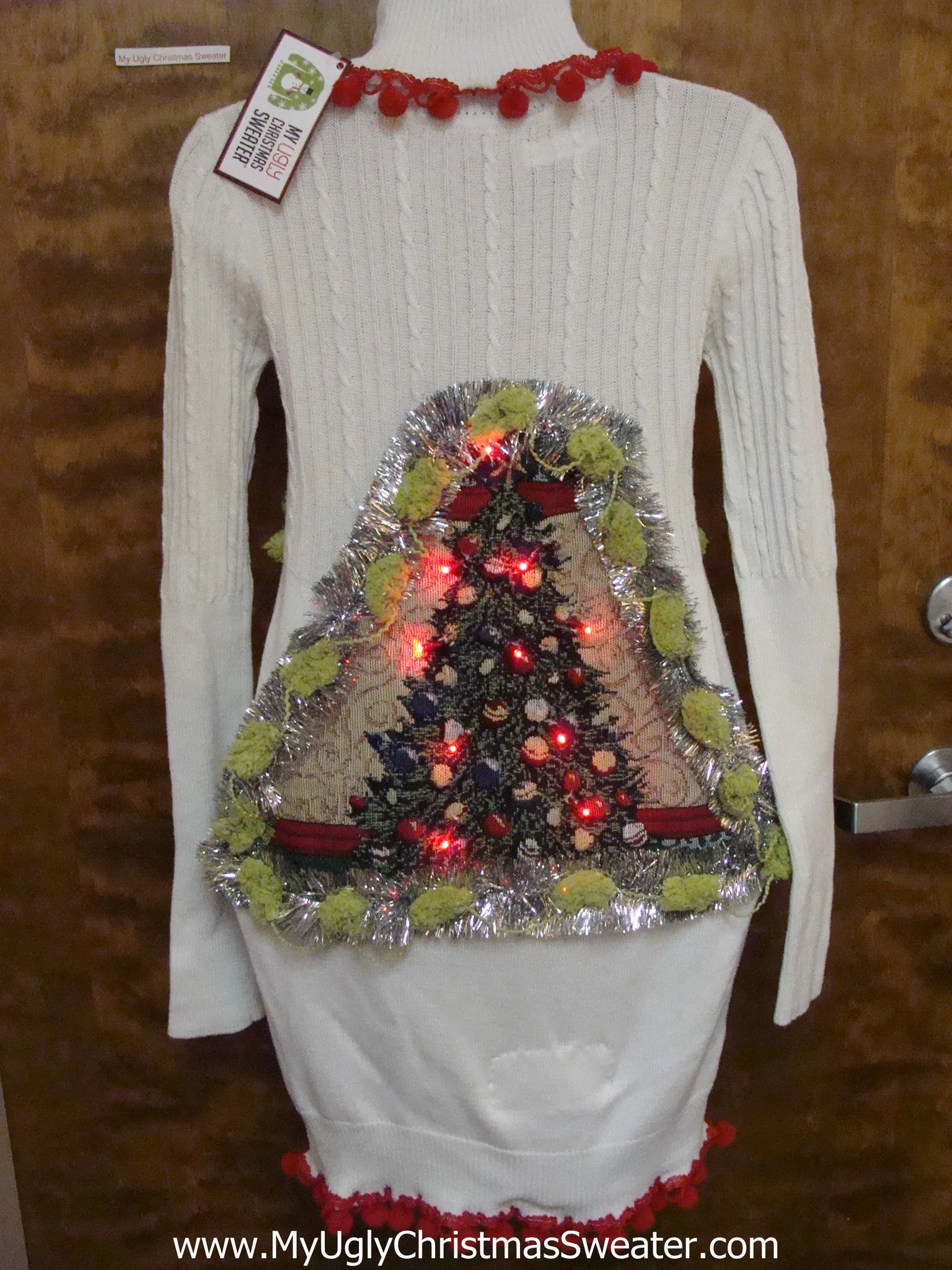 Christmas Dress with Cat and Lights