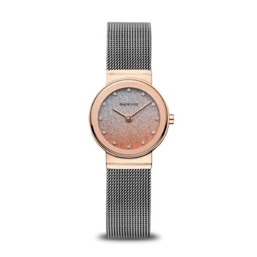Classic Polished Rose Gold Finish Ladies Watch