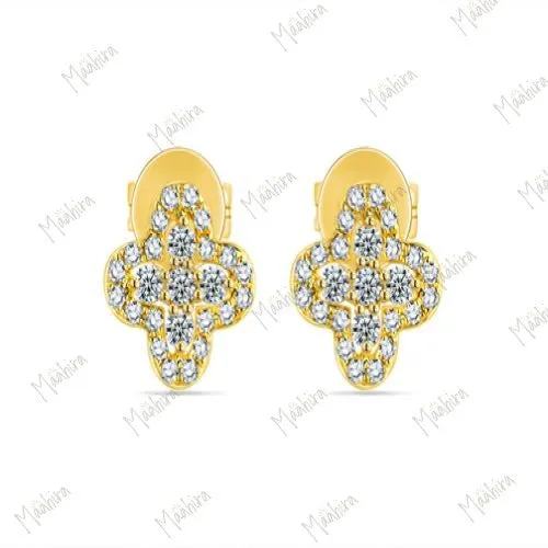 Clover Diamond Ear Tops