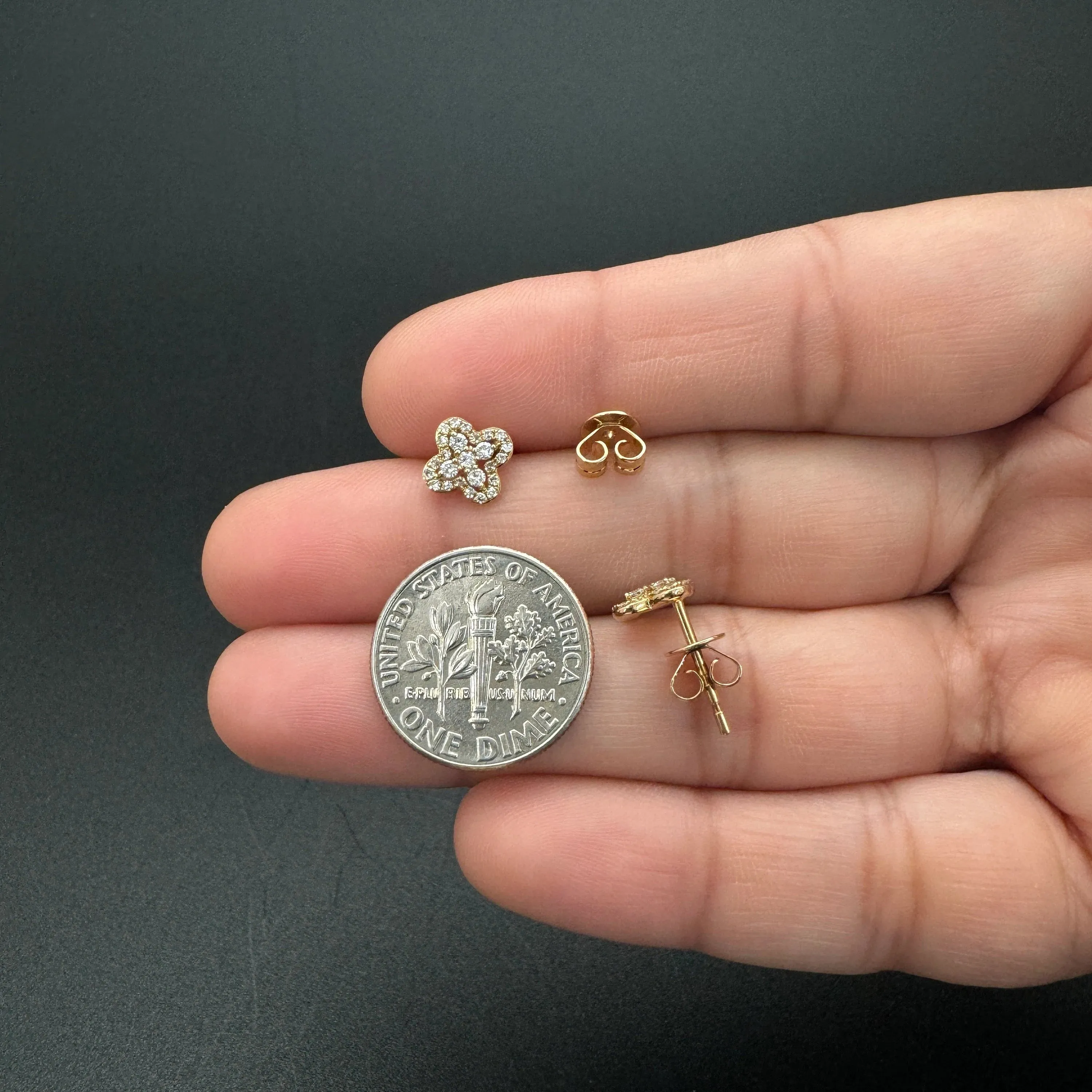 Clover Diamond Ear Tops