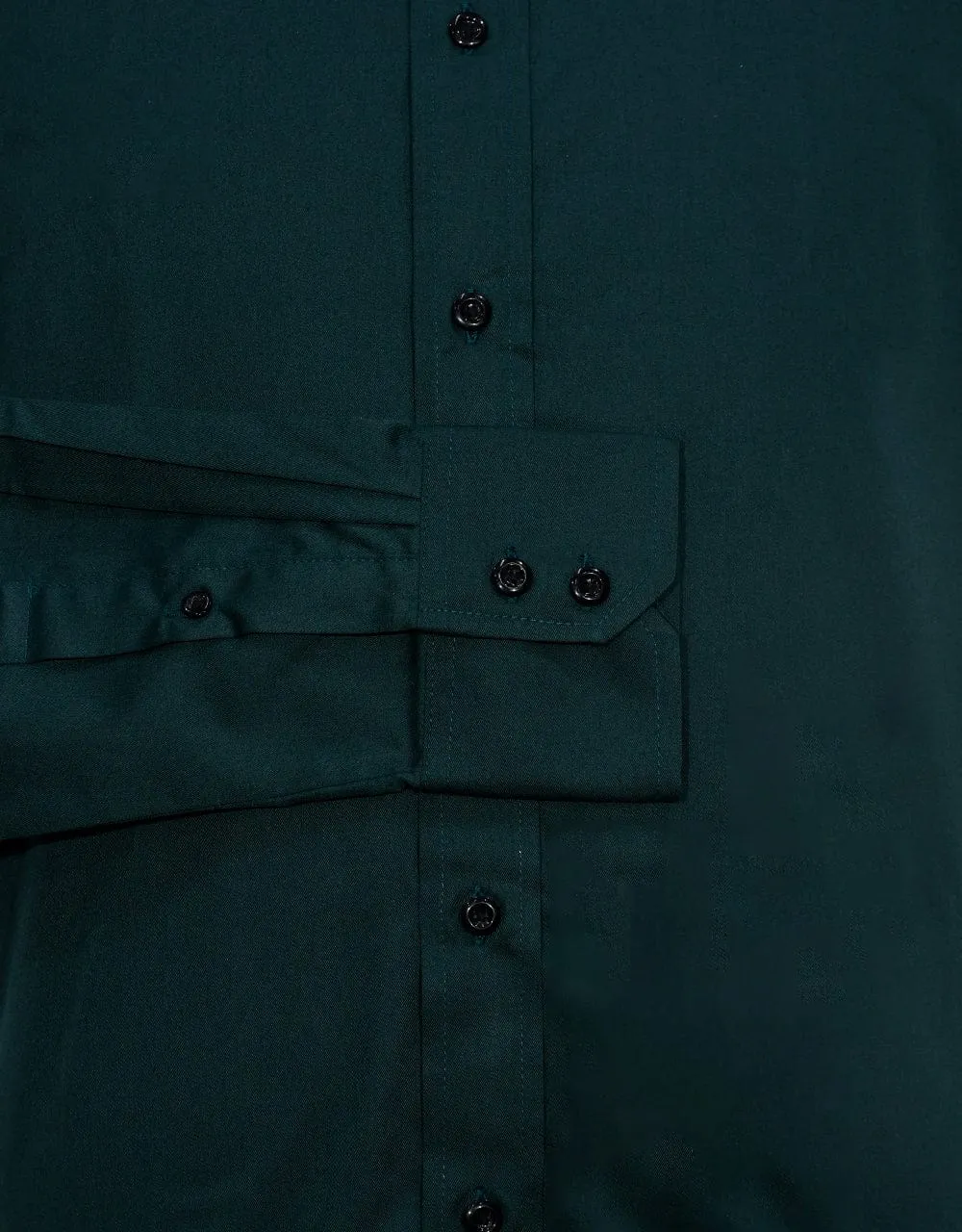 Dark Green Button Down Collar Shirt