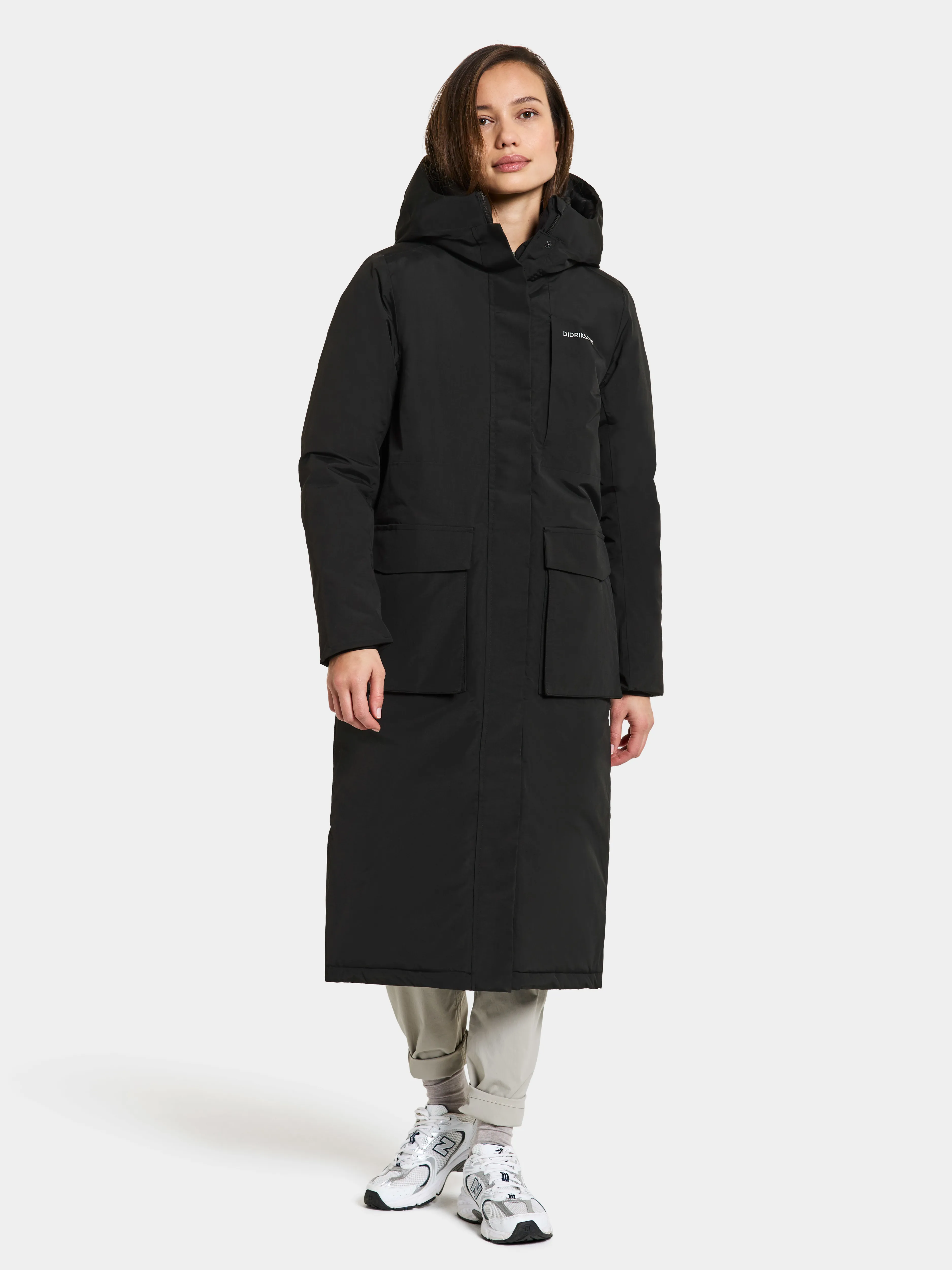 Didriksons Women&#x27;s Leya Parka Long 3 Black | Buy Didriksons Women&#x27;s Leya Parka Long 3 Black here | Outnorth