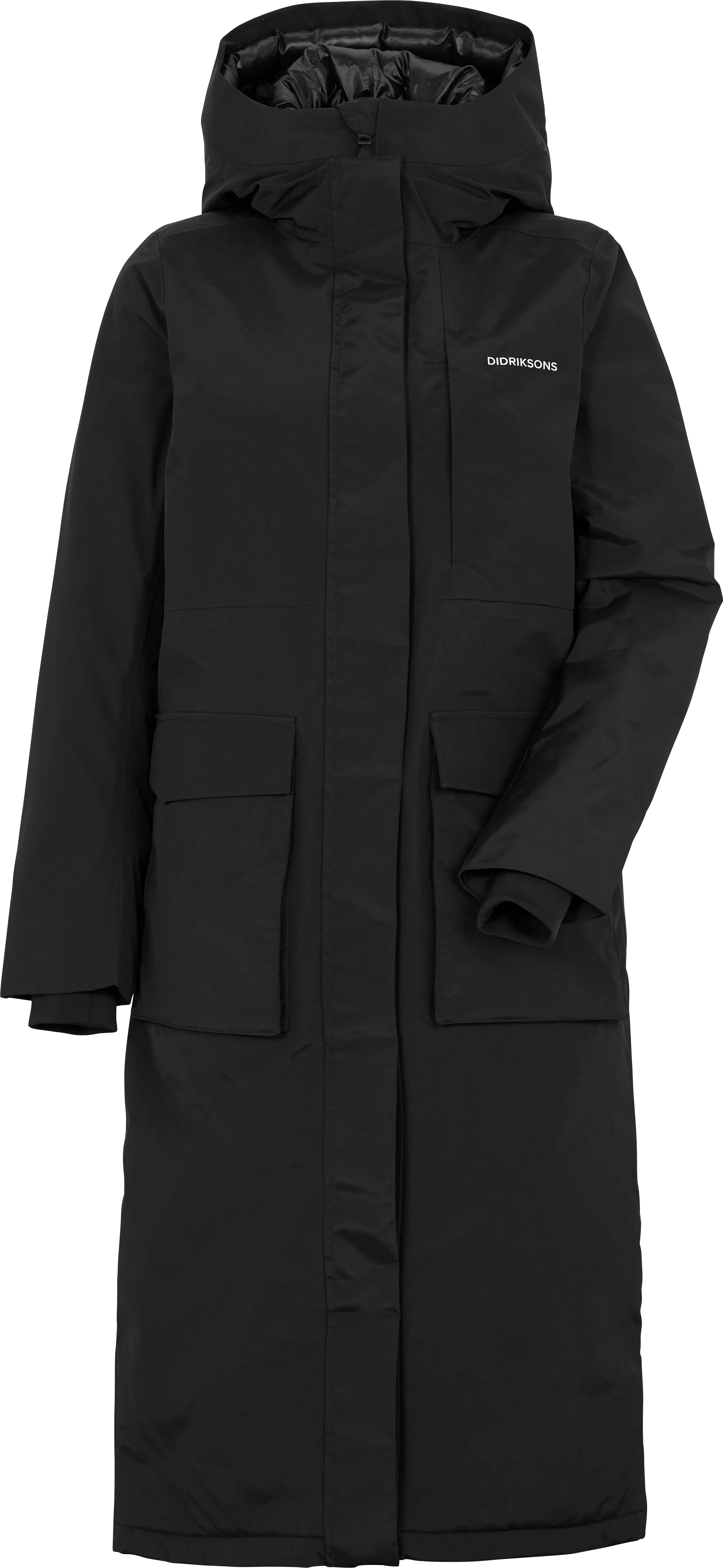 Didriksons Women&#x27;s Leya Parka Long 3 Black | Buy Didriksons Women&#x27;s Leya Parka Long 3 Black here | Outnorth