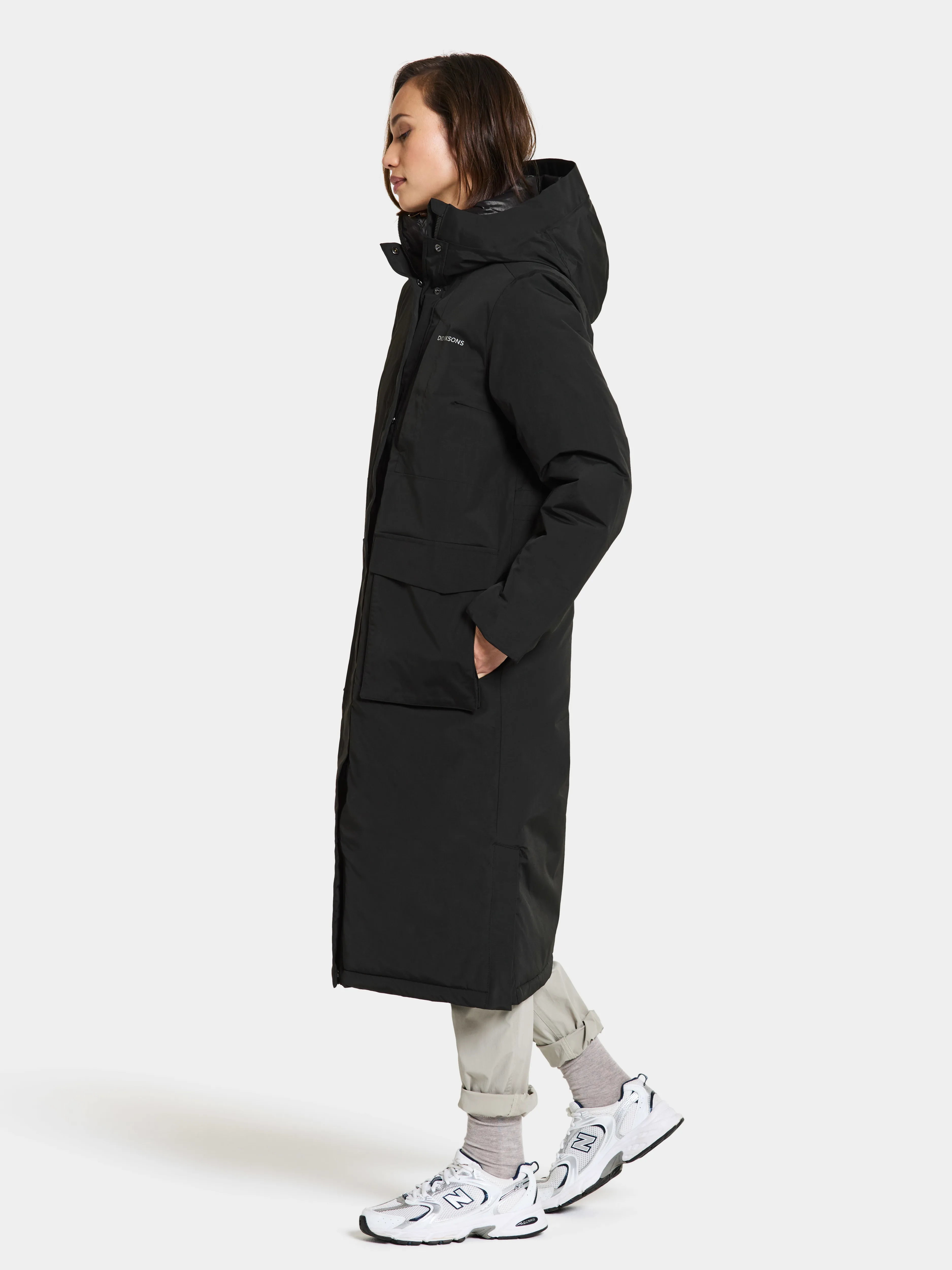 Didriksons Women&#x27;s Leya Parka Long 3 Black | Buy Didriksons Women&#x27;s Leya Parka Long 3 Black here | Outnorth