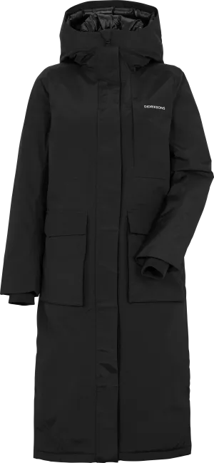 Didriksons Women&#x27;s Leya Parka Long 3 Black | Buy Didriksons Women&#x27;s Leya Parka Long 3 Black here | Outnorth