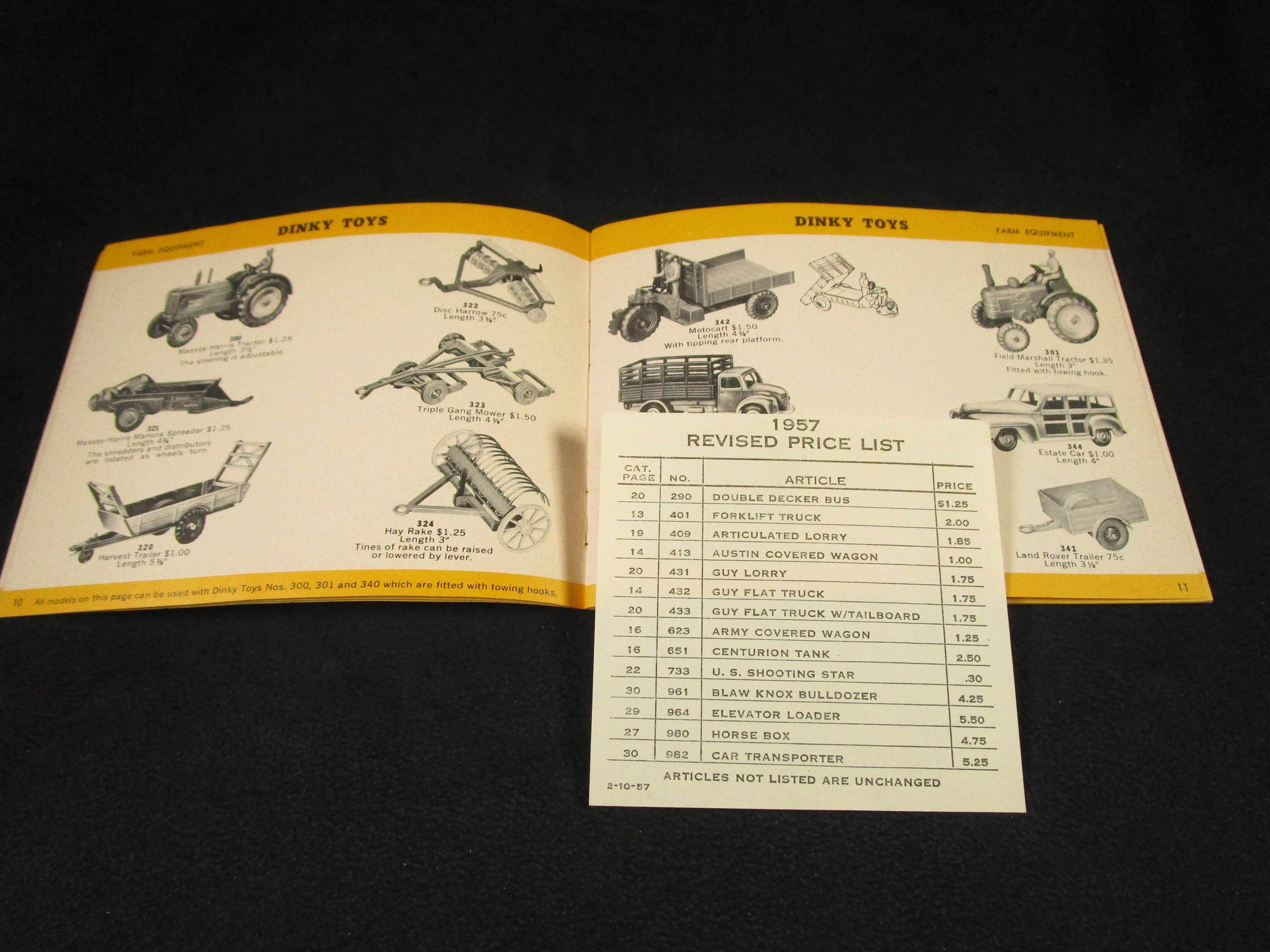 Dinky Toys 1957 Catalogue,  Very Near Mint! Very rare American catalogue.