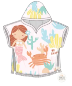 Earth Nymph "Seaside" Baby Girl Towel Cape
