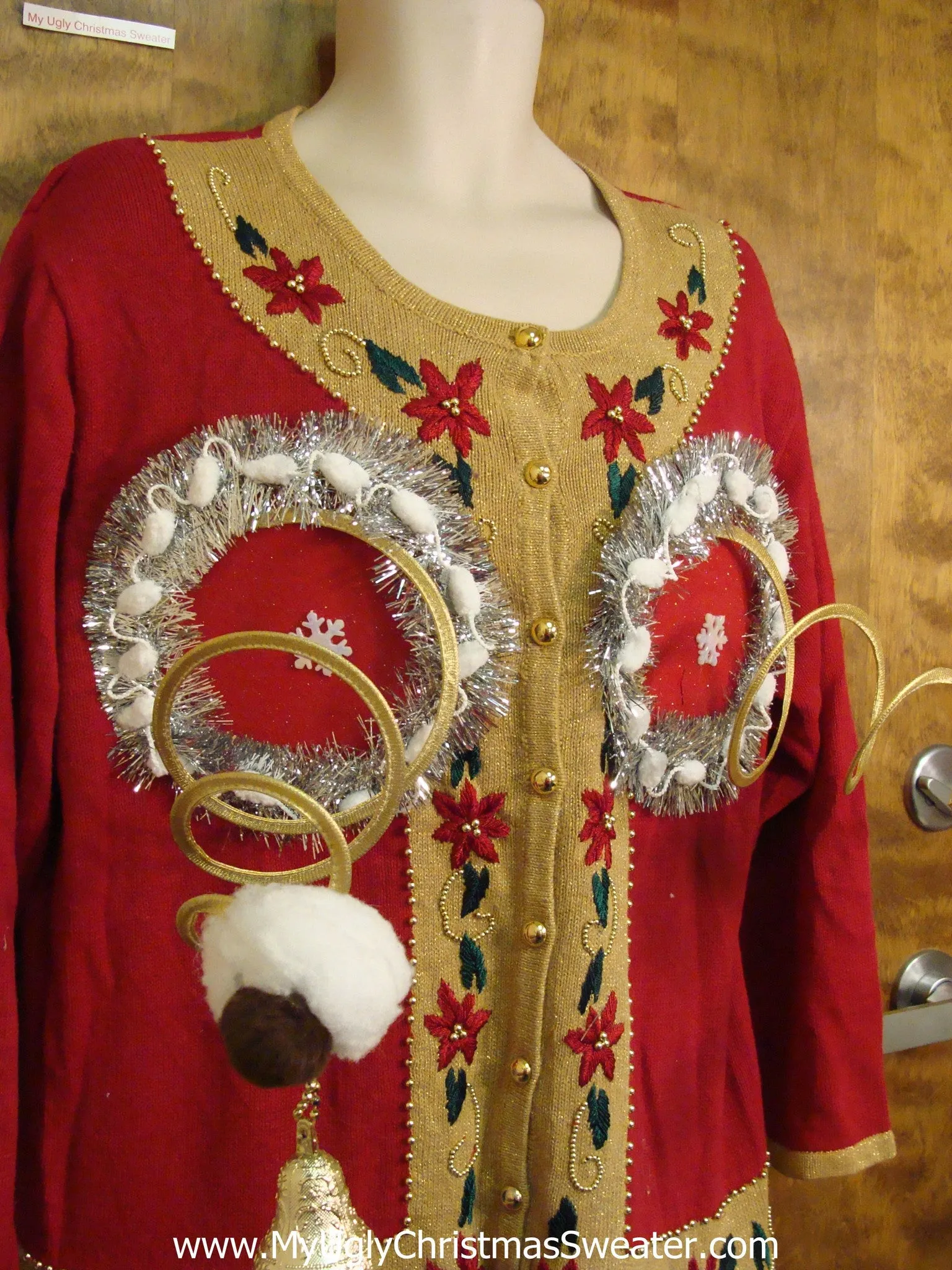 Funny Retro 80s Ugly Christmas Jumper Naughty Sweater