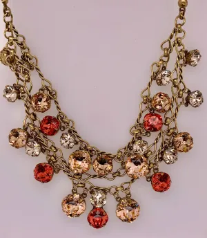 Glittering Double-Strand Crystal Bib Necklace