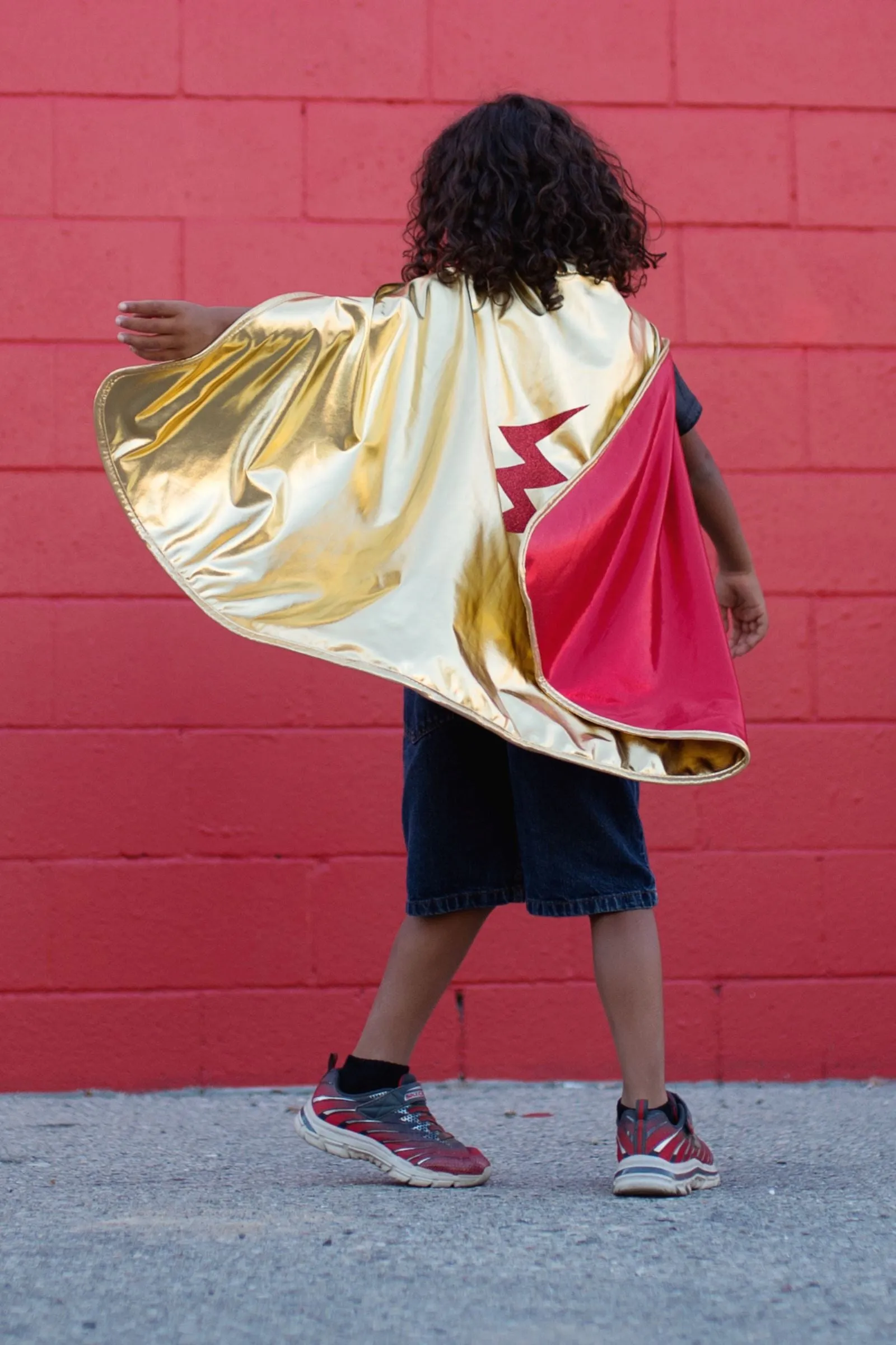 Gold and Red Reversible Wonder Cape