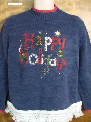Happy Holidays Ugly Christmas Jumper
