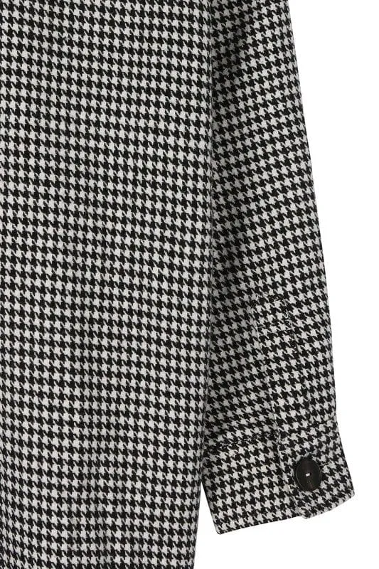 Hound tooth long shacket *Online Only*