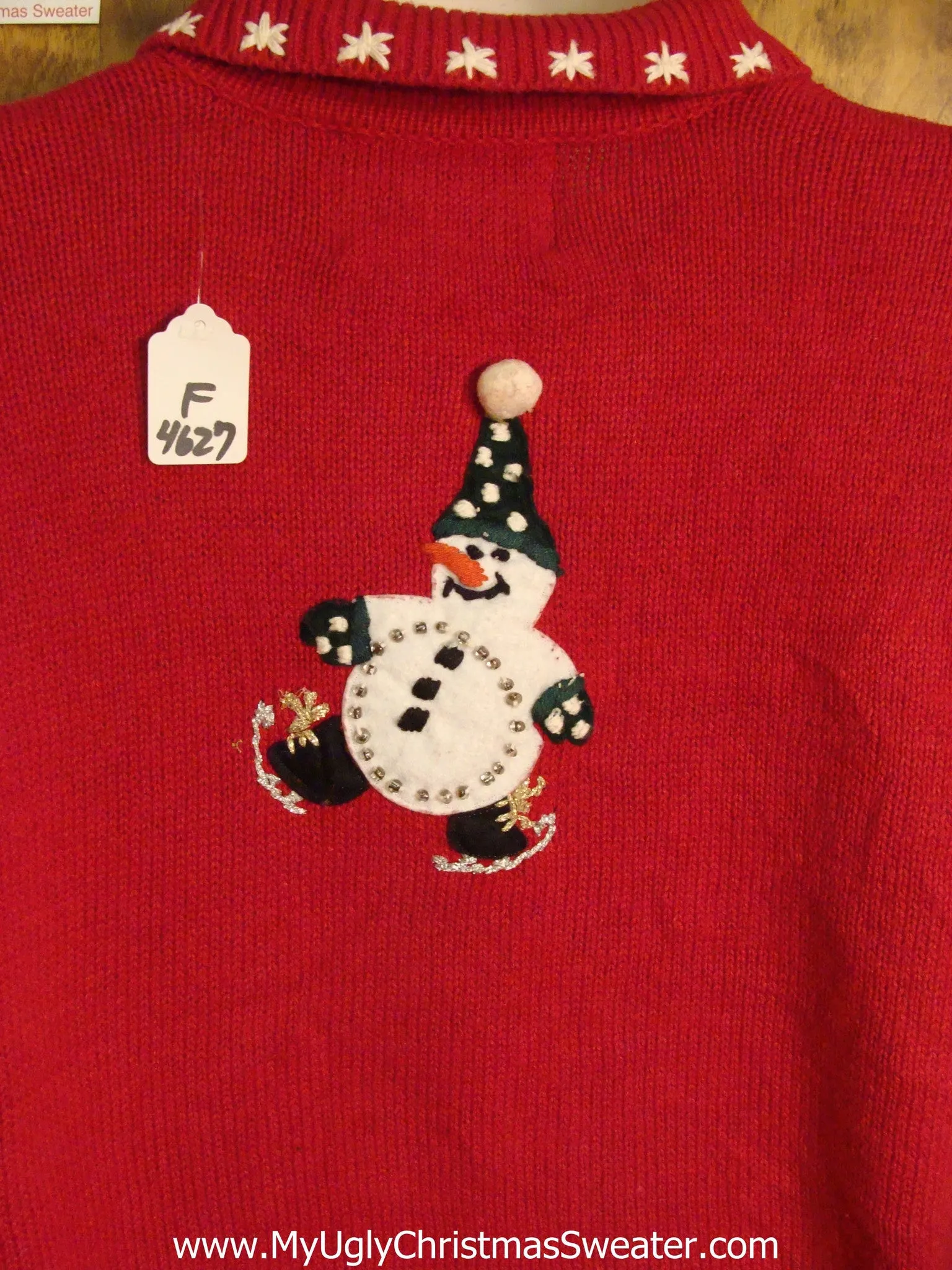 Ice Skating Snowmen Ugly Christmas Sweater
