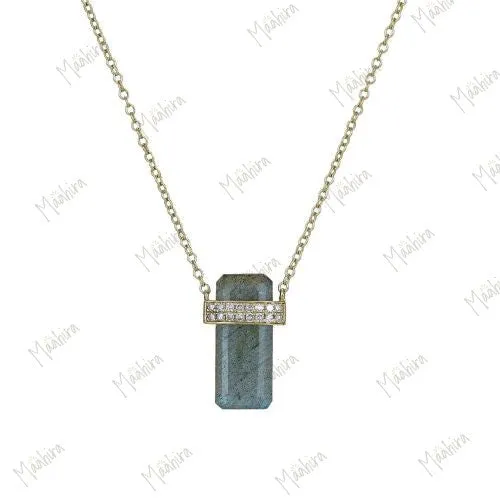Labradorite Bar Necklace