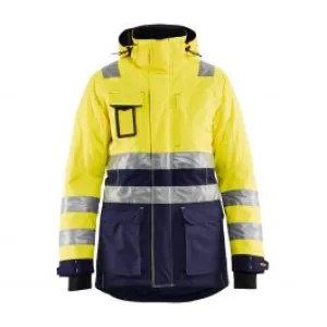 Ladies&#x20;High&#x20;Vis&#x20;Winter&#x20;Parka&#x20;4472&#x20;High&#x20;Vis&#x20;Geel&#x2F;Marineblauw&#x20;-&#x20;Bl&#xE5;kl&#xE4;der