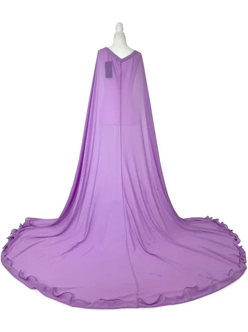 Marc Defang 2011 Long Chiffon Formal Pageant Cape 2 Panel Detachable adult womens
