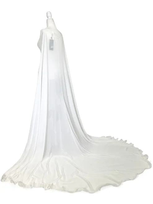 Marc Defang 2011 Long Chiffon Formal Pageant Cape 2 Panel Detachable adult womens