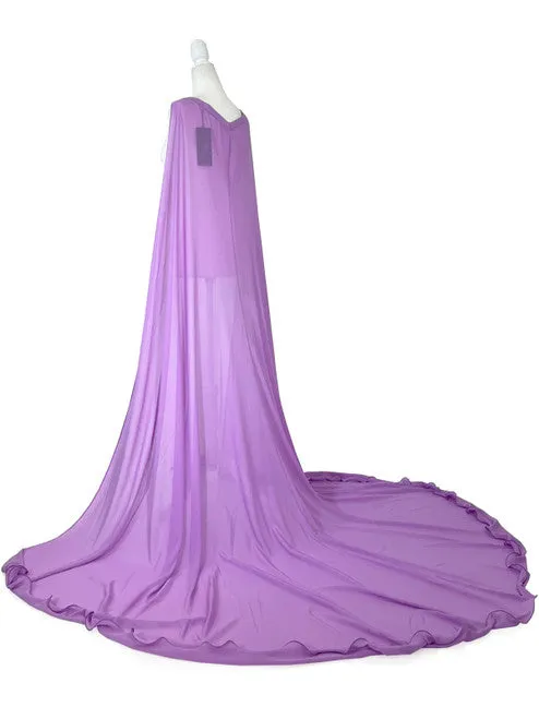 Marc Defang 2011 Long Chiffon Formal Pageant Cape 2 Panel Detachable adult womens