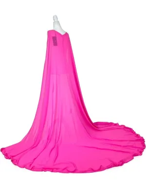 Marc Defang 2011 Long Chiffon Formal Pageant Cape 2 Panel Detachable adult womens