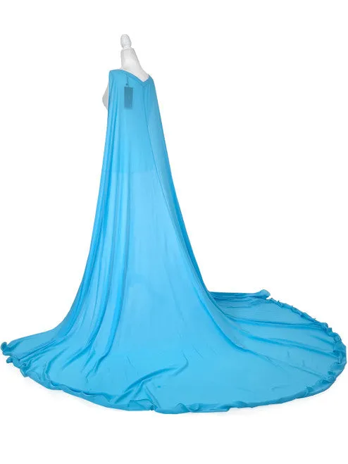 Marc Defang 2011 Long Chiffon Formal Pageant Cape 2 Panel Detachable adult womens