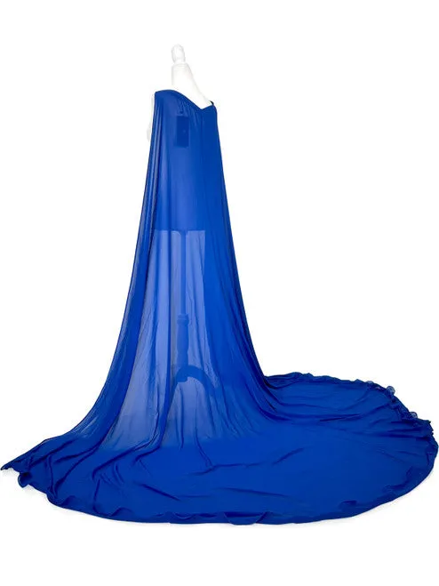 Marc Defang 2011 Long Chiffon Formal Pageant Cape 2 Panel Detachable adult womens